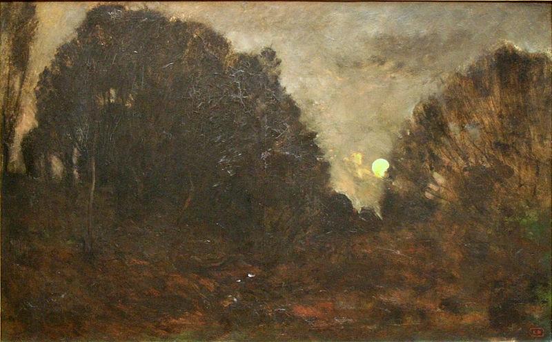 Charles Francois Daubigny Rising Moon in Barbizon